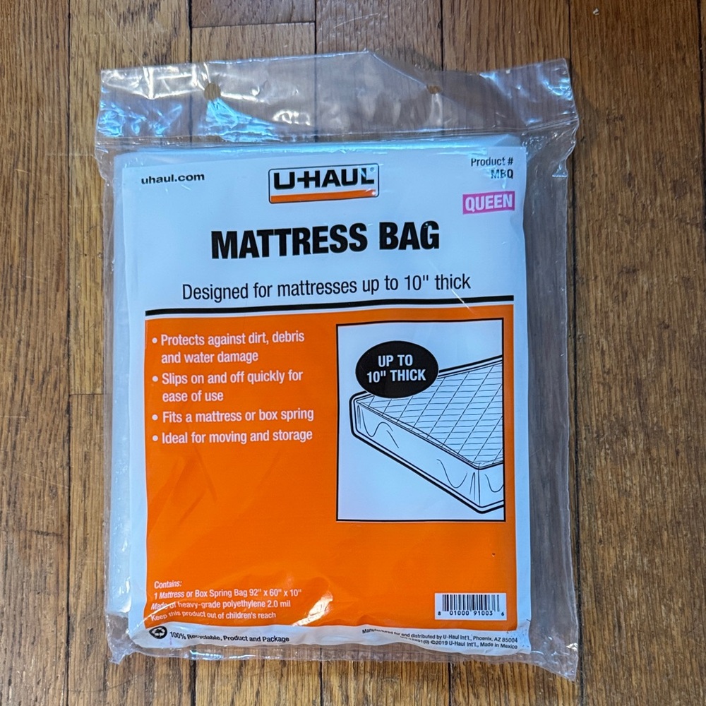 🛏️ UHaul queen size mattress bag. NWT.